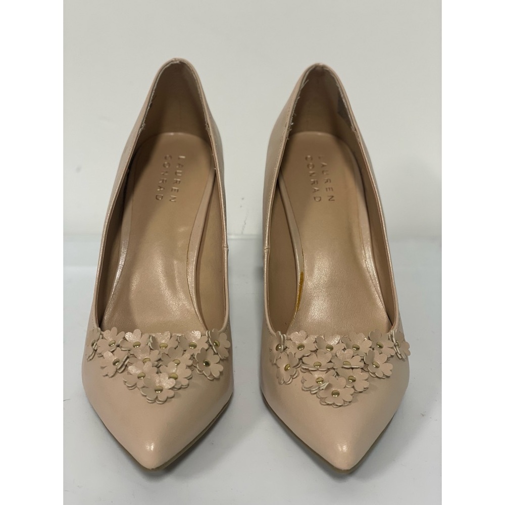 NIB LC Lauren Conrad Petal High Heels Nude Size 10 - Picture 5 of 11